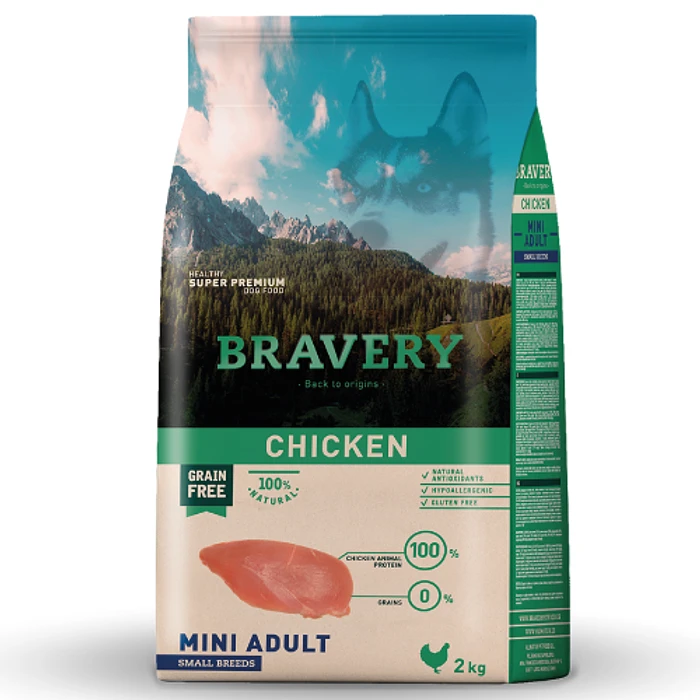 Bravery Perro Chicken Mini Adult Small Breeds 2kg