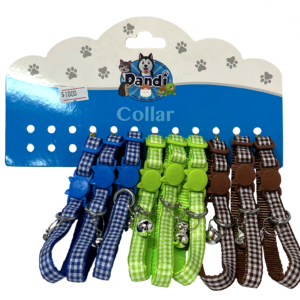 COLLAR DE CUADROS GATO